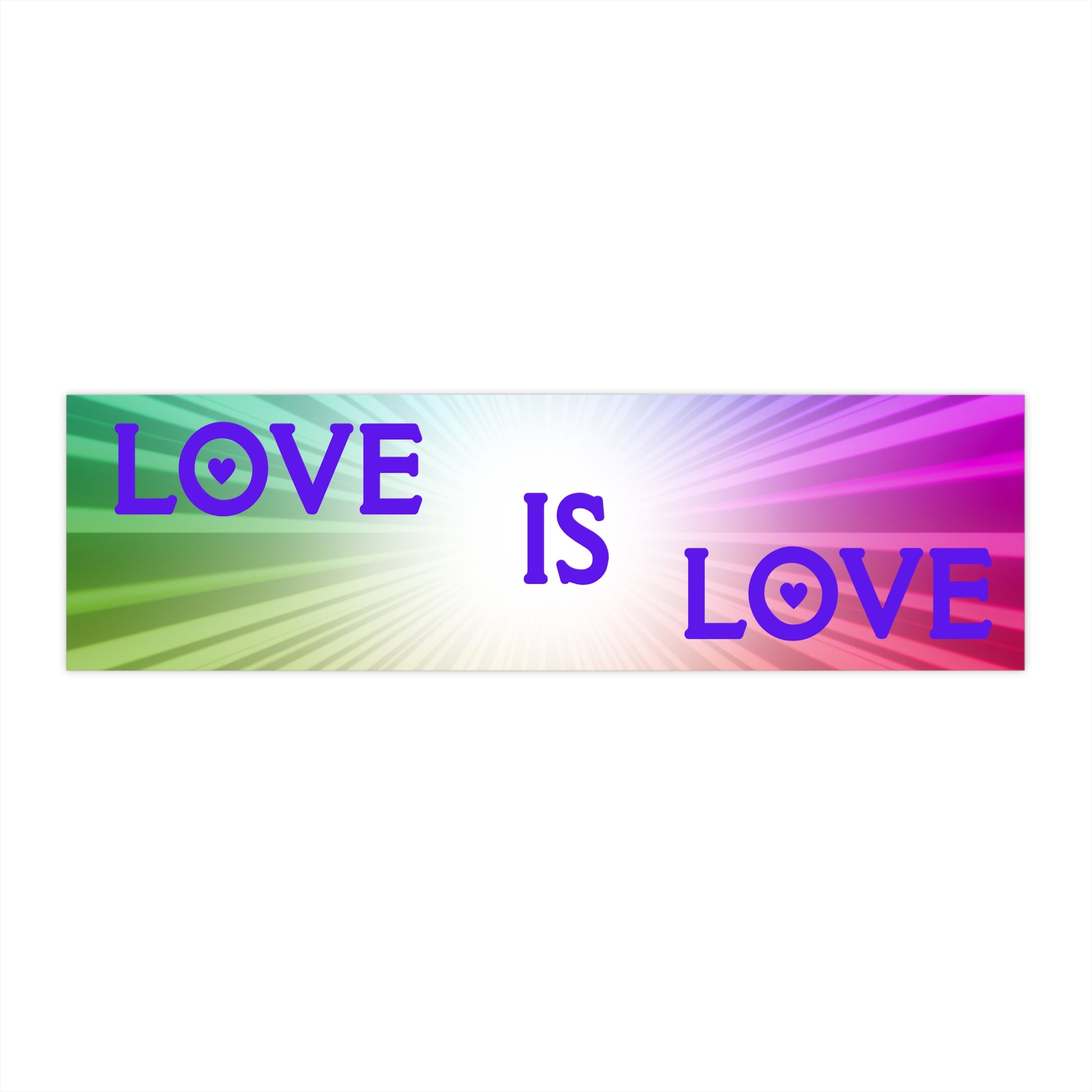 Love is love - Equality - Rainbow - LGBTQ+ - Bumper Stickers - by RecreatingKrista