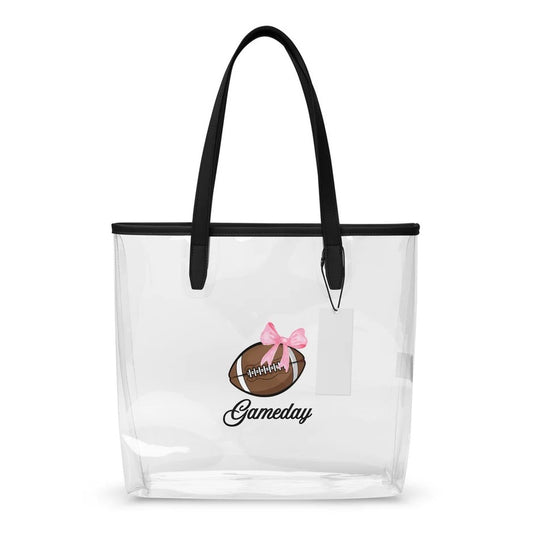 Gameday Football Clear Stadium Approved Tote Bag by EraofInk **Bag is clear & printed on both sides**