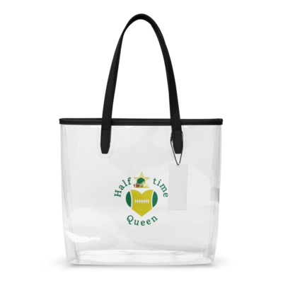 Halftime Queen Football Clear Stadium Approved Tote Cheer for the Green & Gold Team by EraofInk