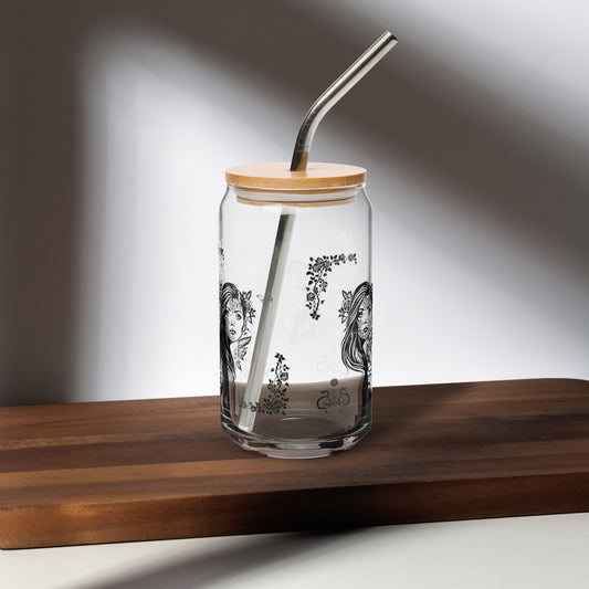 Goth Gothic Girl Romantic Victorian Style Can-shaped Glass by EraofInk