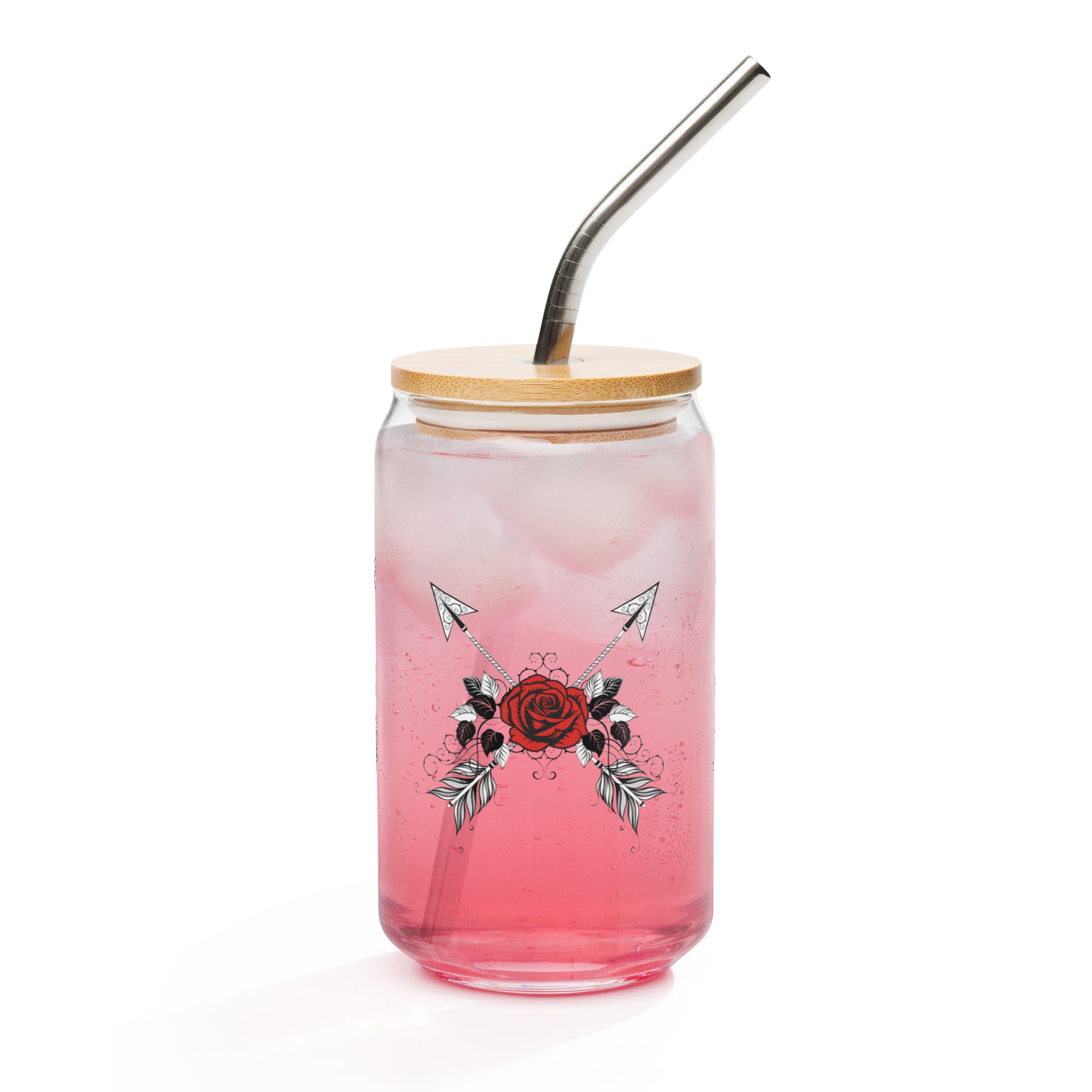 Love Crossed Arrows Can-shaped Glass by EraofInk