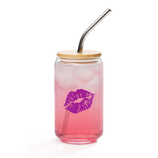 Sealed with a Kiss Can-shaped Glass by EraofInk