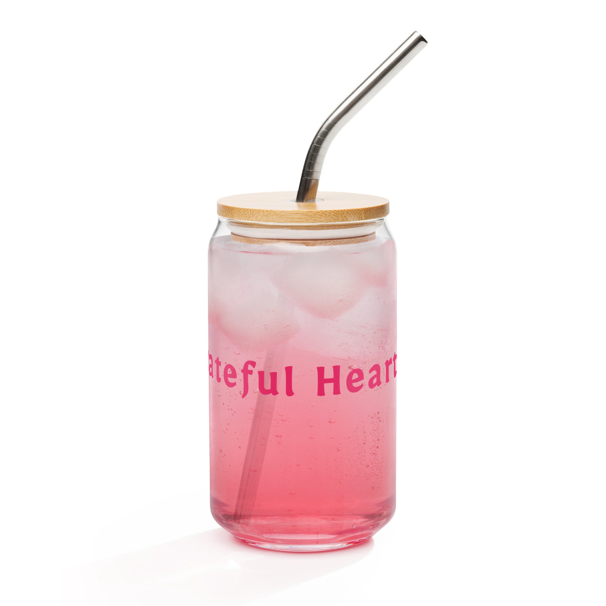Grateful Heart Motivational Inspirational Theme Can-shaped Glass by EraofInk