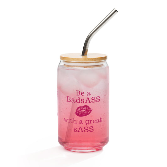 Be a BadsAss with a Great sAss Can-shaped Glass by EraofInk