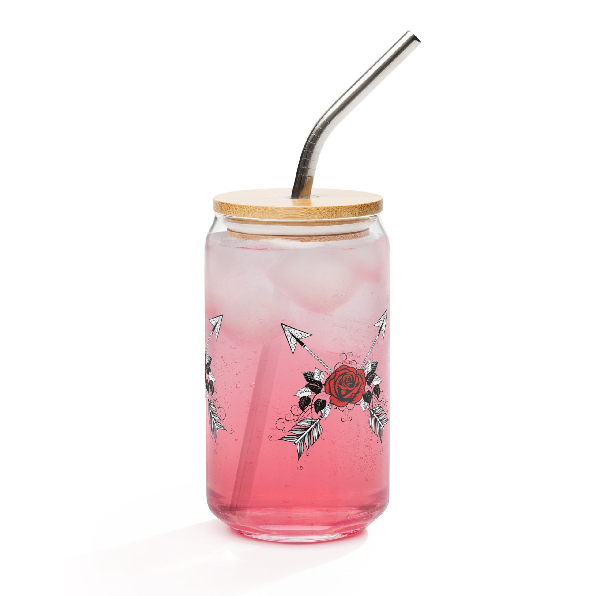 Love Crossed Arrows Can-shaped Glass by EraofInk