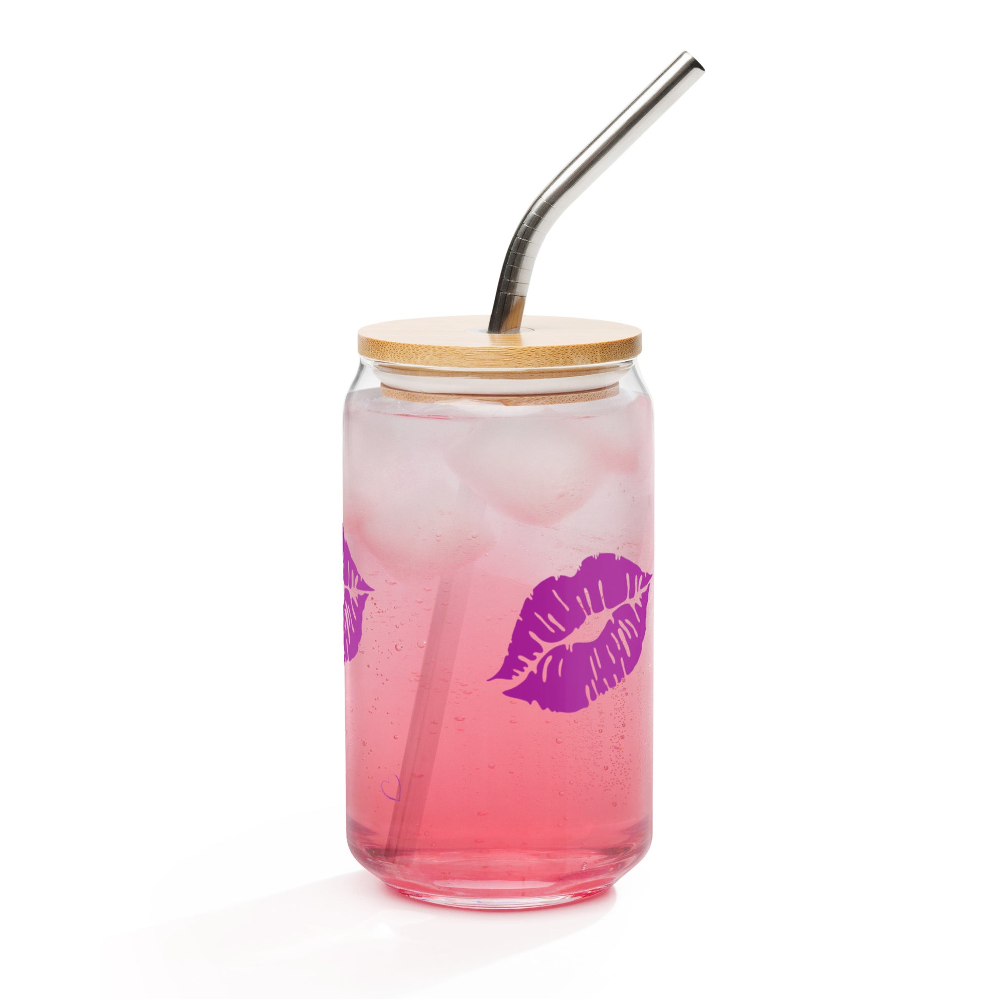 Sealed with a Kiss Can-shaped Glass by EraofInk