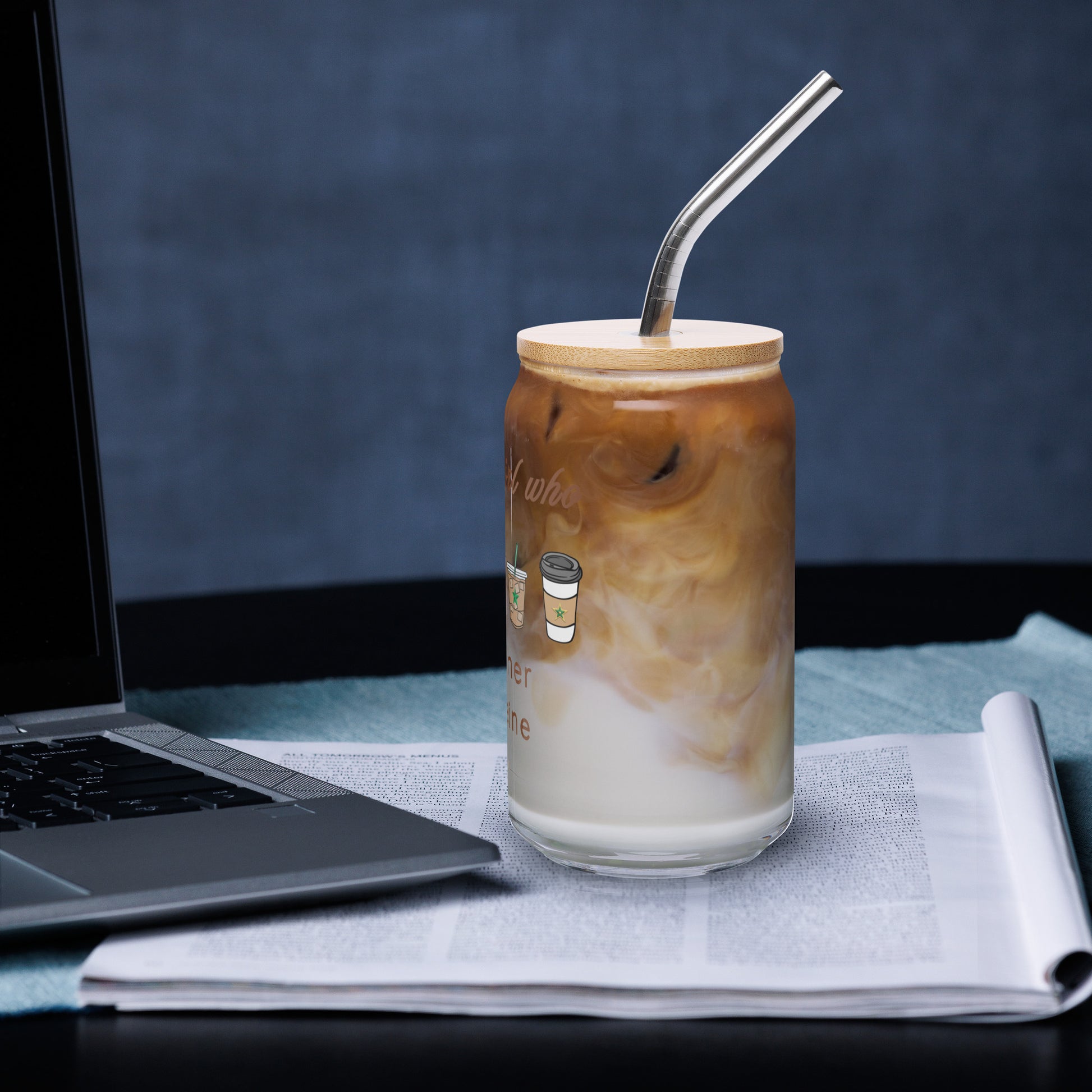 Just as Girl Who Loves Her Caffeine Mocha Fap Cap Latte Girls Can-shaped Glass by EraofInk