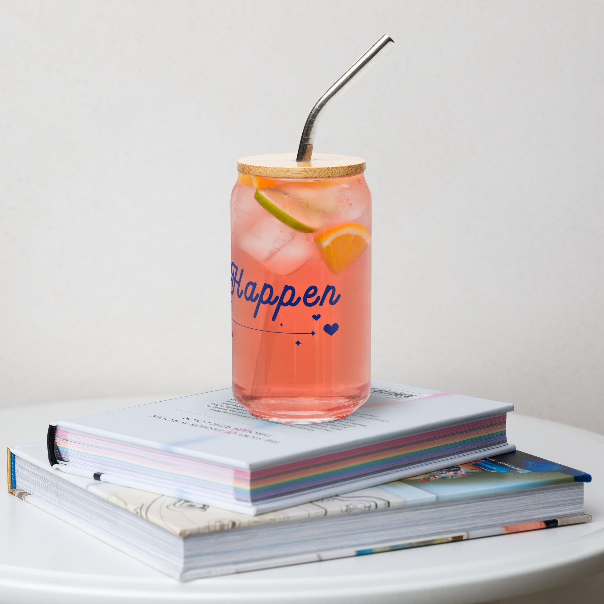 Make It Happen ** Make Your Dreams Come True Motivational Inspirational Can-shaped Glass by EraofInk