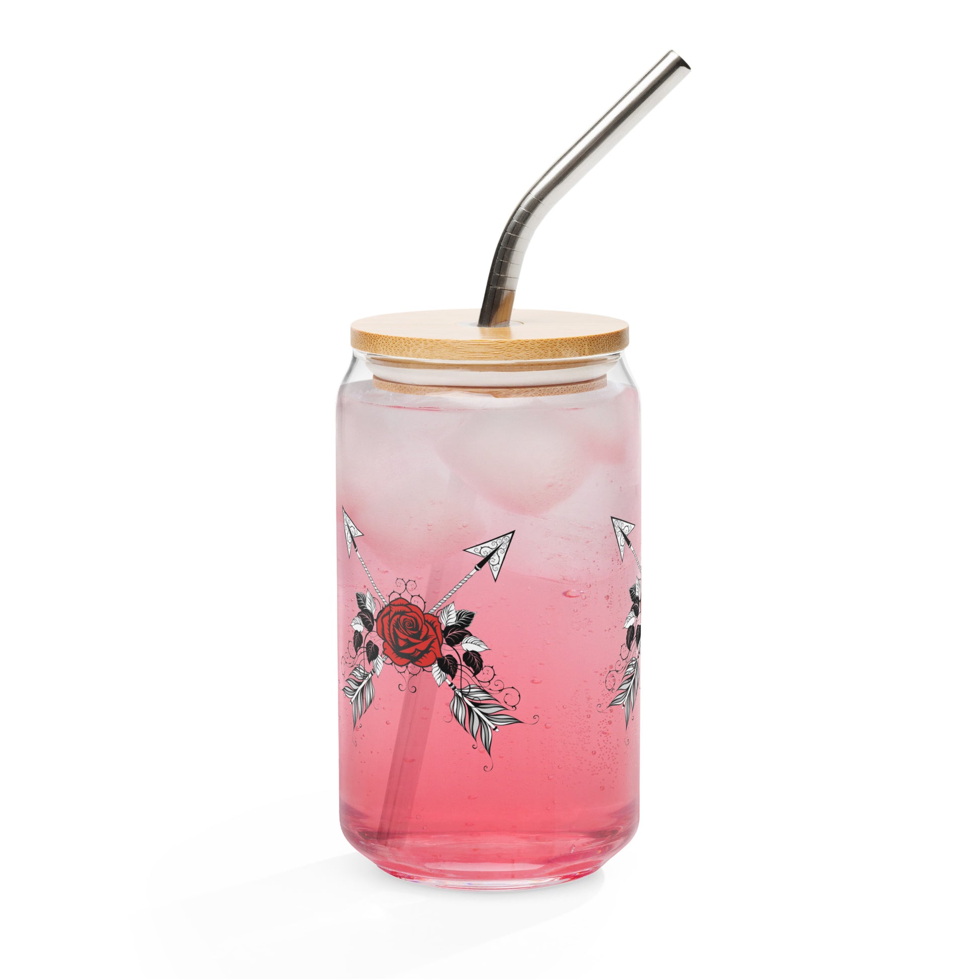 Love Crossed Arrows Can-shaped Glass by EraofInk