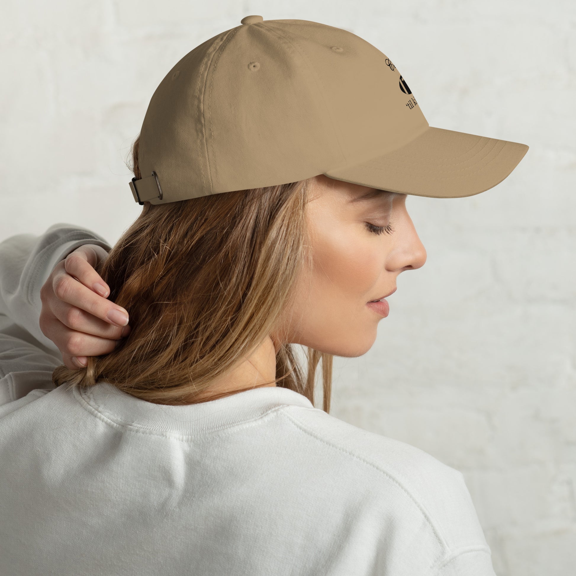 Classy 'til Kickoff Football Black Font Print Dad Hat by EraofInk