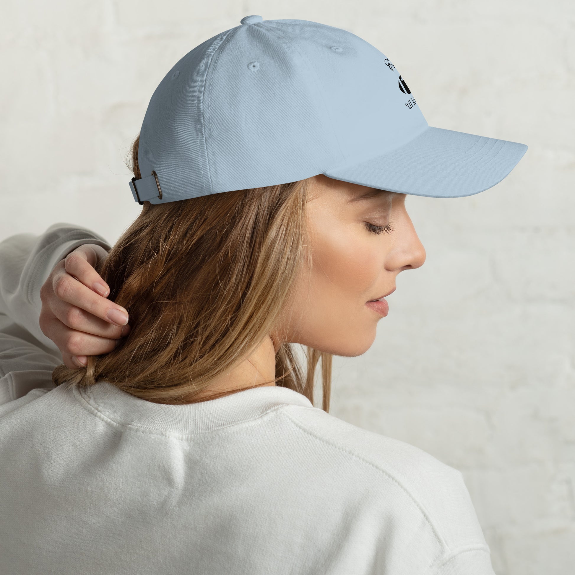 Classy 'til Kickoff Football Black Font Print Dad Hat by EraofInk