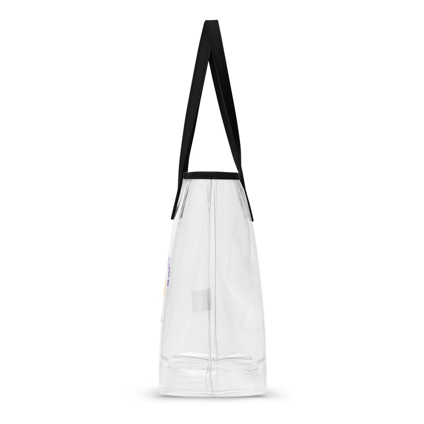 Halftime Queen Football Clear Stadium Approved Tote Bag Cheer for Purple & Gold by EraofInk