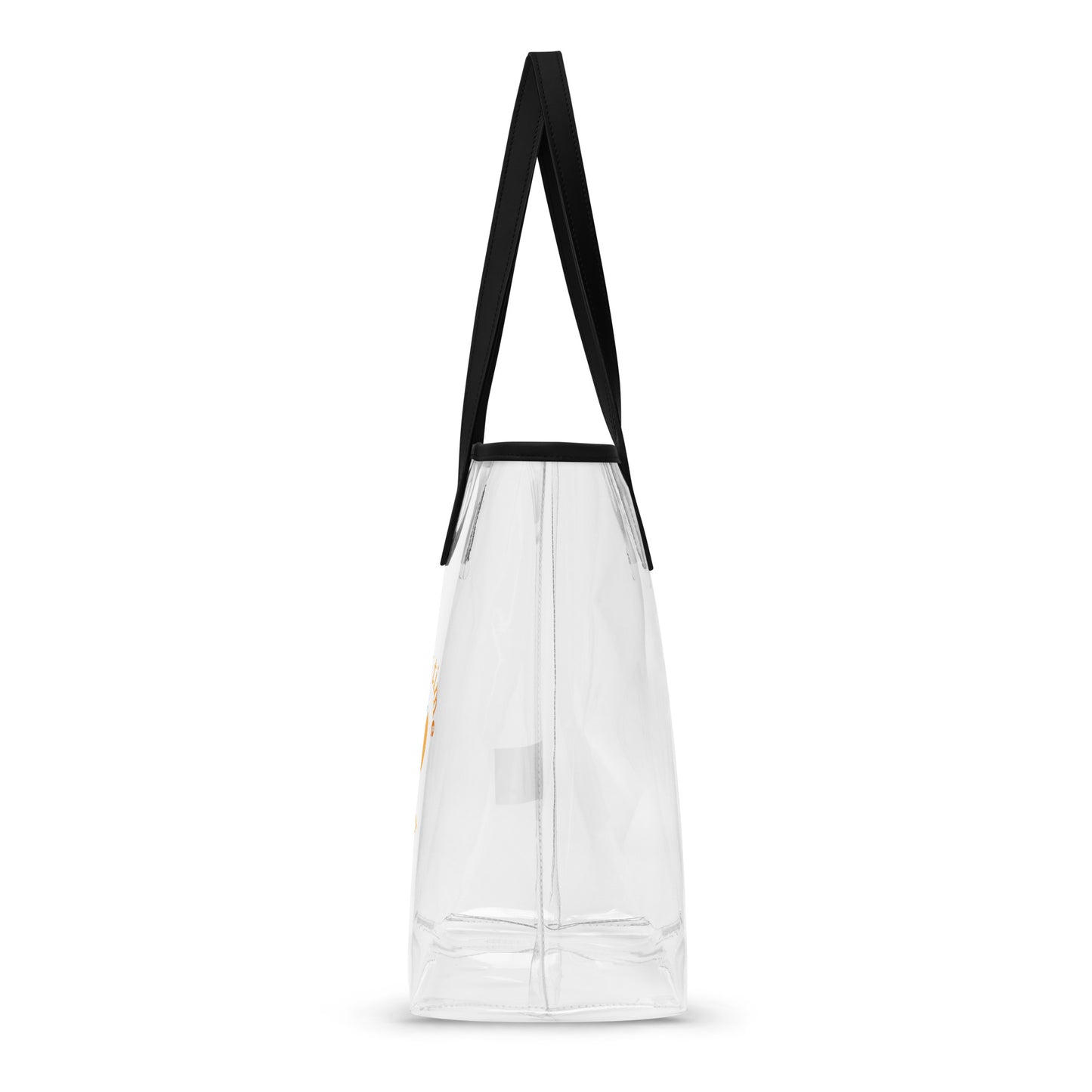Halftime Queen Football Clear Stadium Approved Tote Bag Cheer for the Aqua & Orange Team by EraofInk