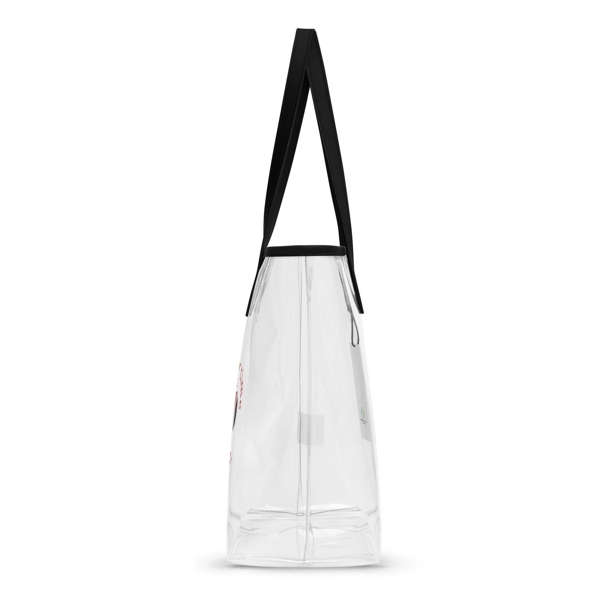 Halftime Queen Football Clear Stadium Approved Tote Bag Cheer for Scarlett Red & Gold Team by EraofInk