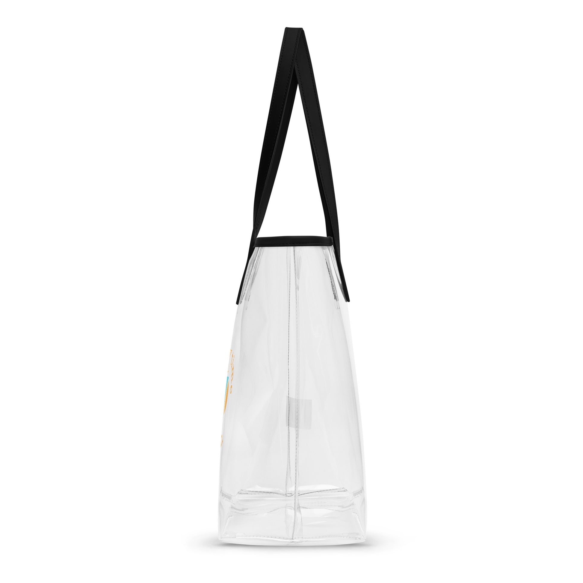 Halftime Queen Football Clear Stadium Approved Tote Bag Cheer for the Aqua & Orange Team by EraofInk