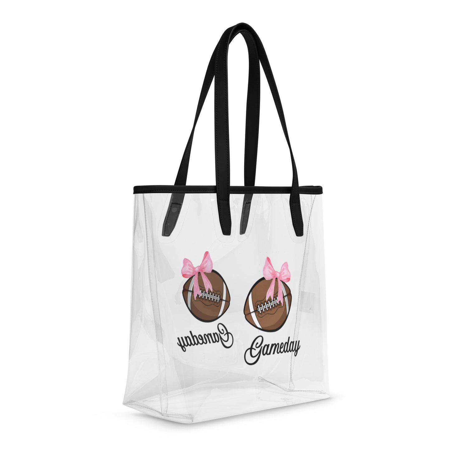Gameday Football Clear Stadium Approved Tote Bag by EraofInk **Bag is clear & printed on both sides**