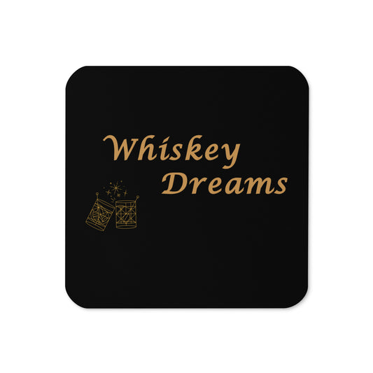 Whiskey Dreams Cork-Back Coaster for the Whiskey Lover Coaster for the Bourbon Drinker by EraofInk