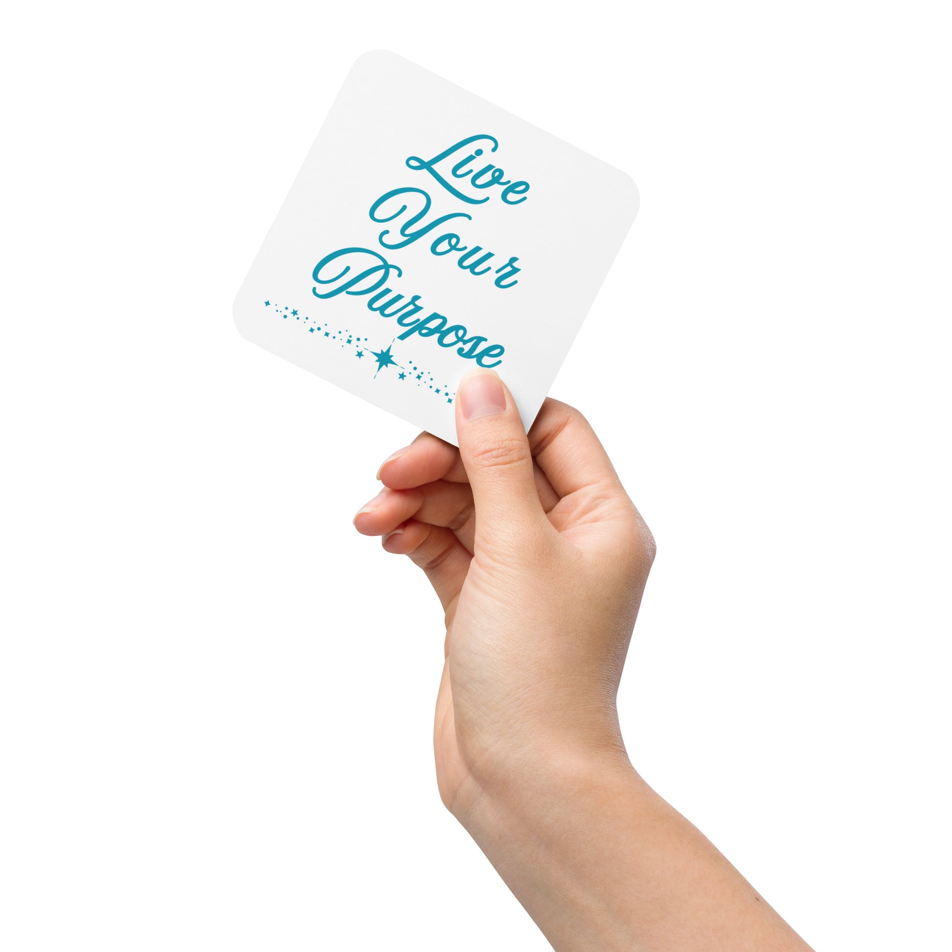 Live Your Purpose Inspirational Quote Cork-Back Coaster Motivational Quote by EraofInk