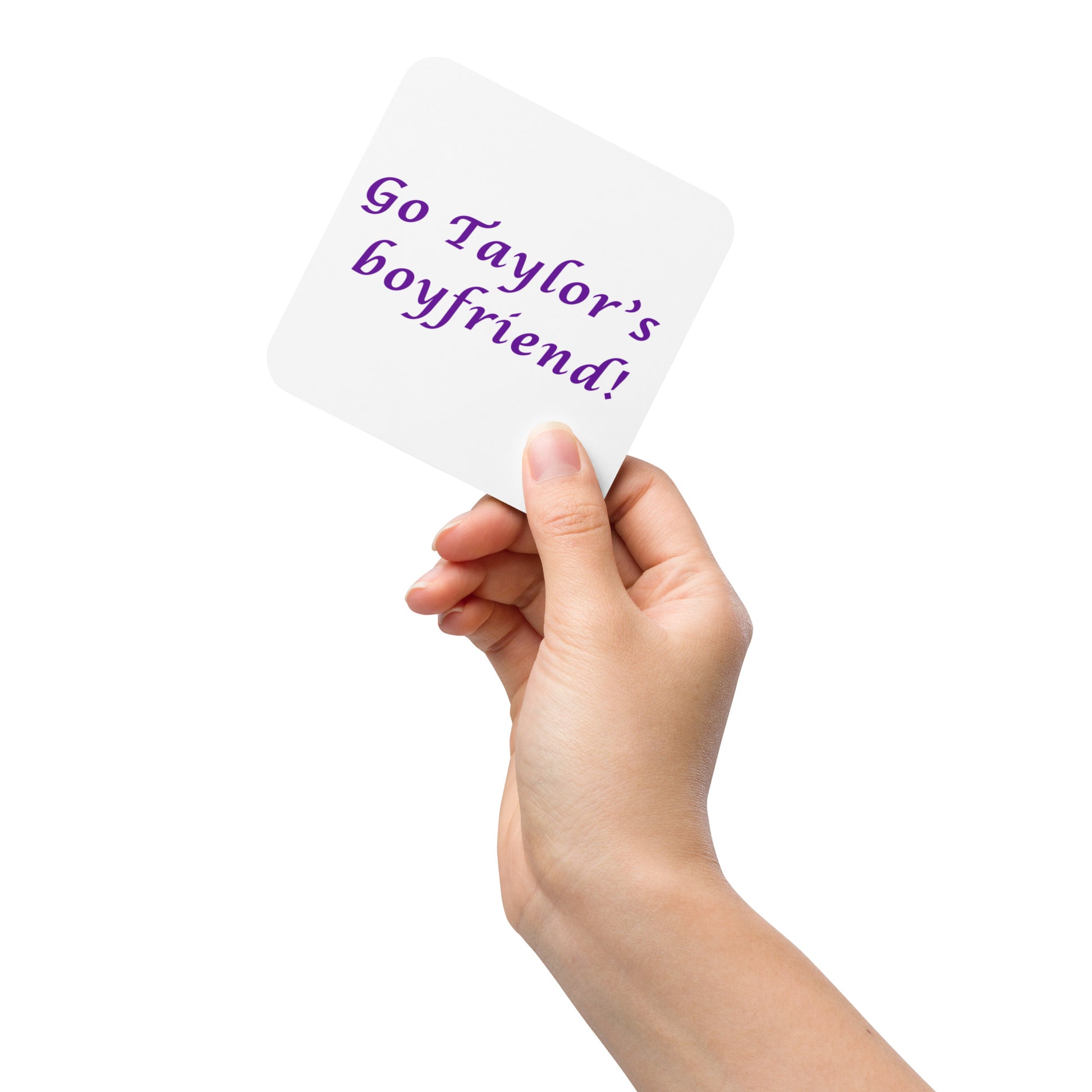 Go Taylor's Boyfriend Quote Cheer for Taylor's boyfriend Cork-back Coaster by EraofInk