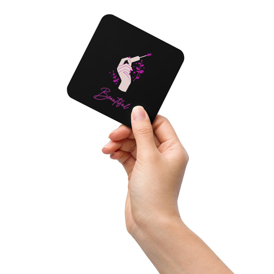 Beautiful for the Diva Themed Cork-back Coaster by EraofInk