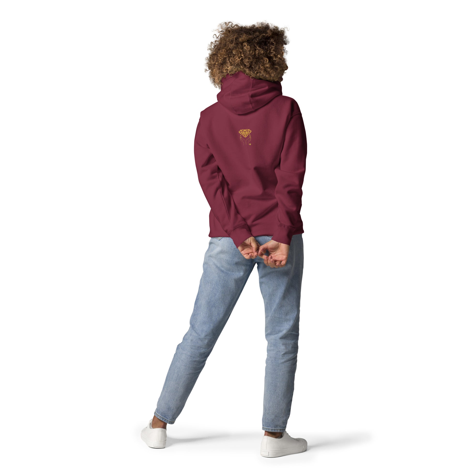 MUST SEE Shimmer Trendy Design with Print on Back Unisex Hoodie by EraofInk