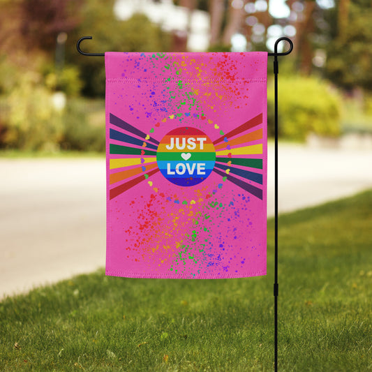 Love is Love LGBTQ+ LGBTQIA Equality Garden Flag by EraofInk