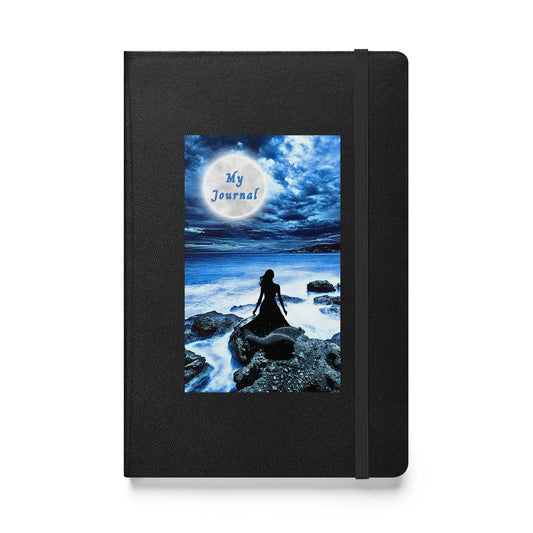 Healing Her Soul by the Stormy Seashore Hardcover Bound Notebook by EraofInk