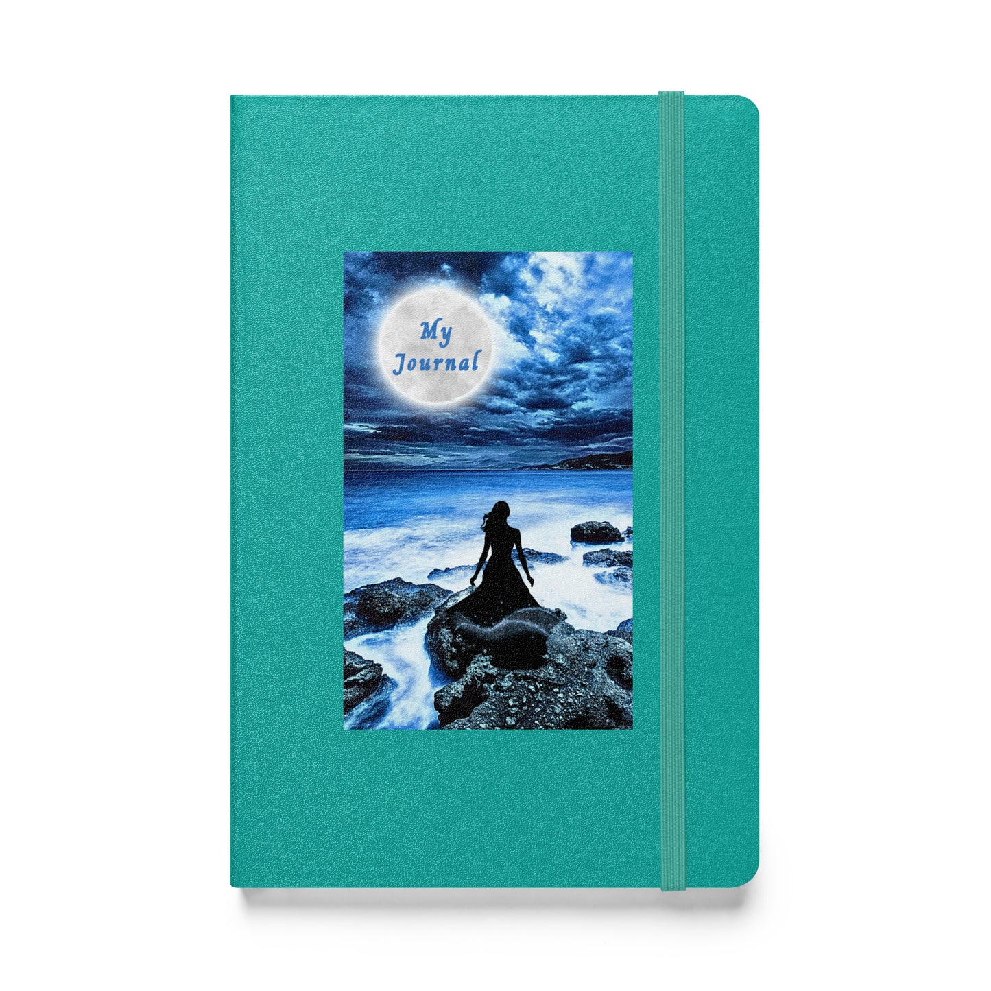 Healing Her Soul by the Stormy Seashore Hardcover Bound Notebook by EraofInk