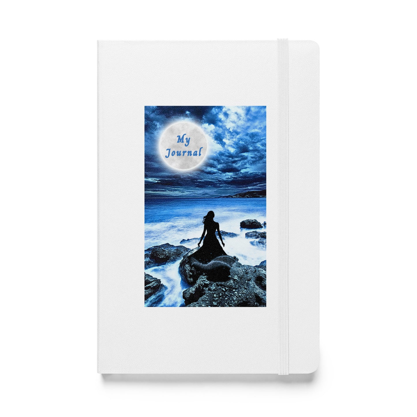 Healing Her Soul by the Stormy Seashore Hardcover Bound Notebook by EraofInk