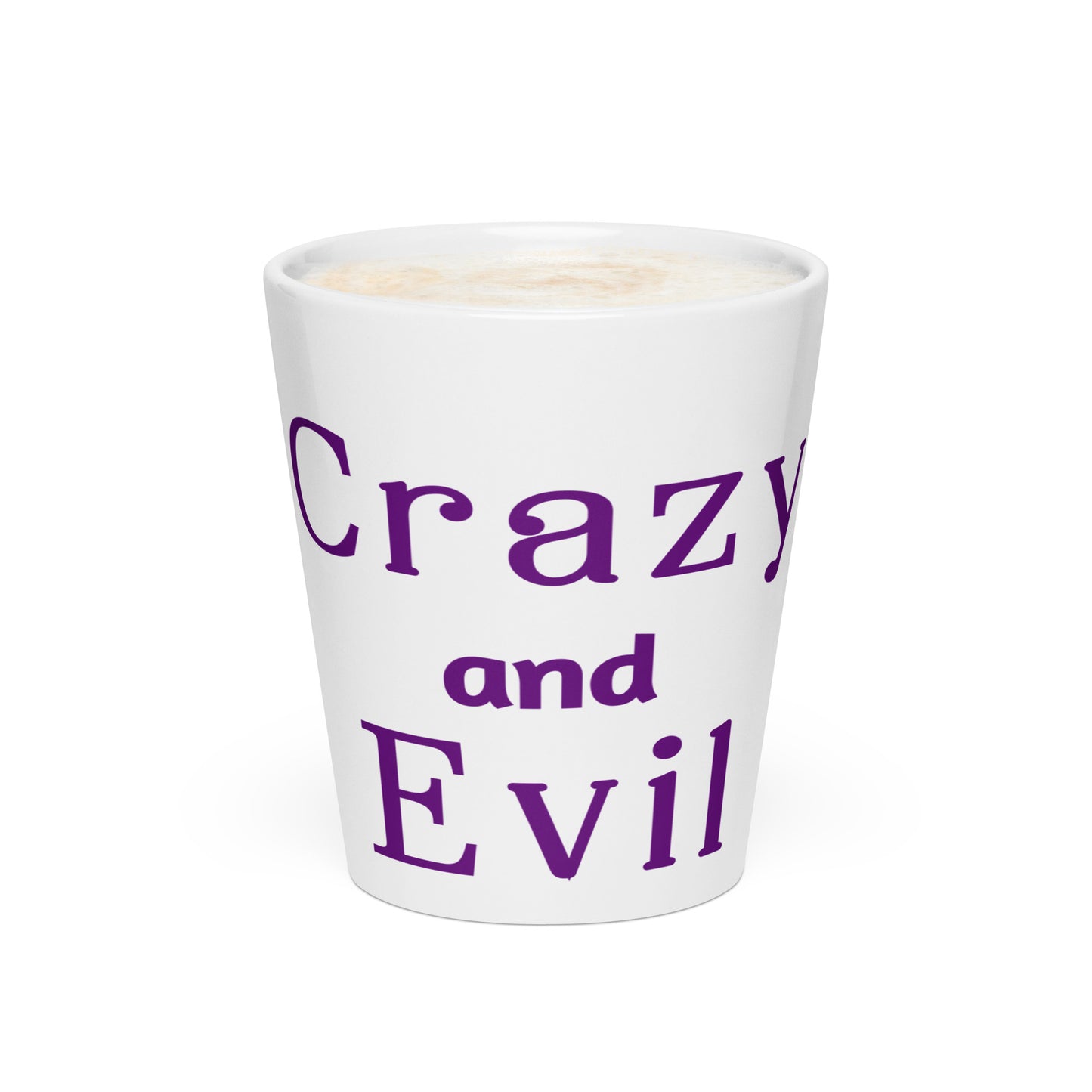Crazy and Evil - Latte mug - by RecreatingKrista