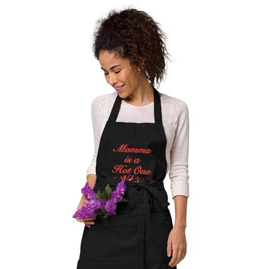 Momma is a Hot One Organic Cotton Apron by EraofInk