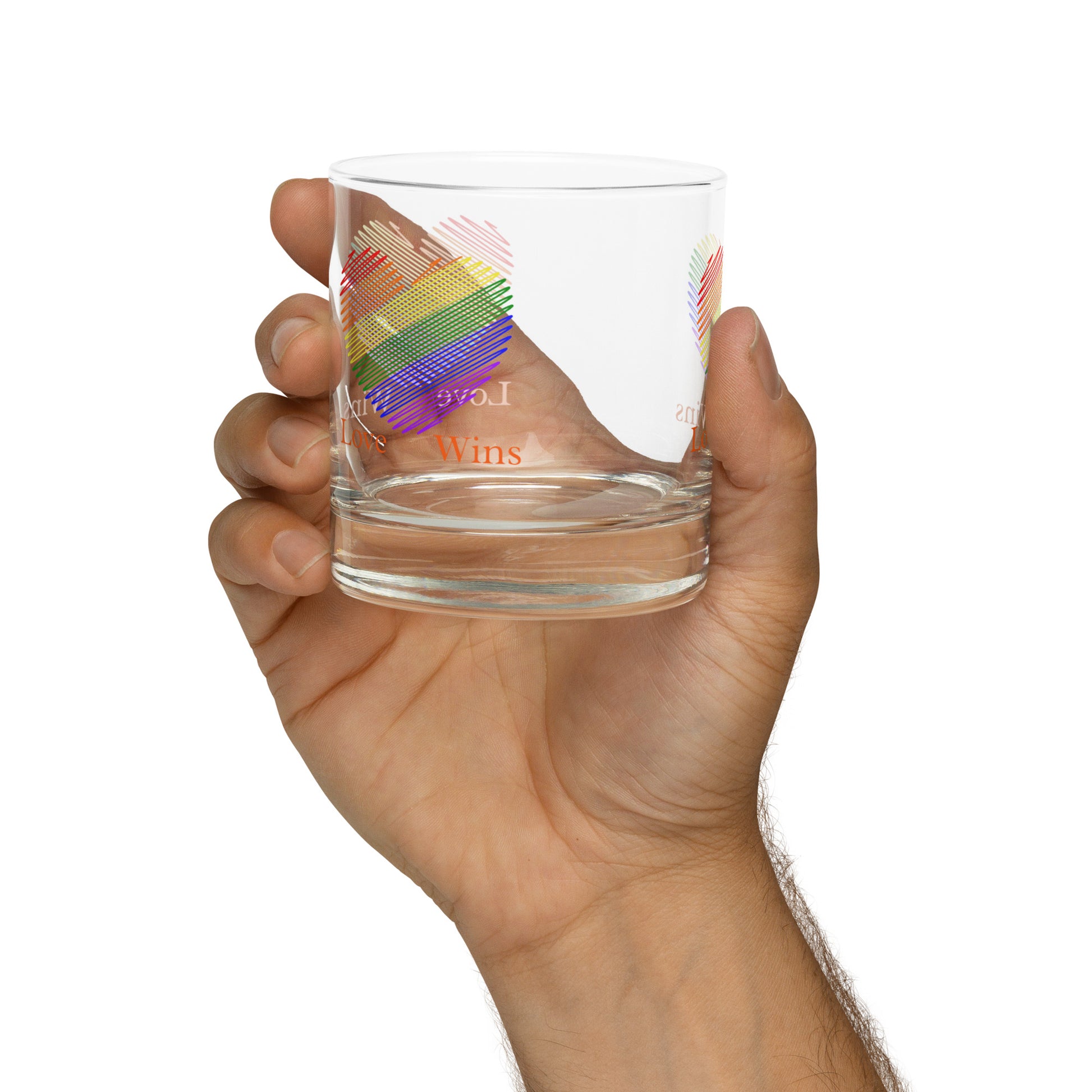 LGBTQ+ Love Wins Rocks Glass by EraofInk