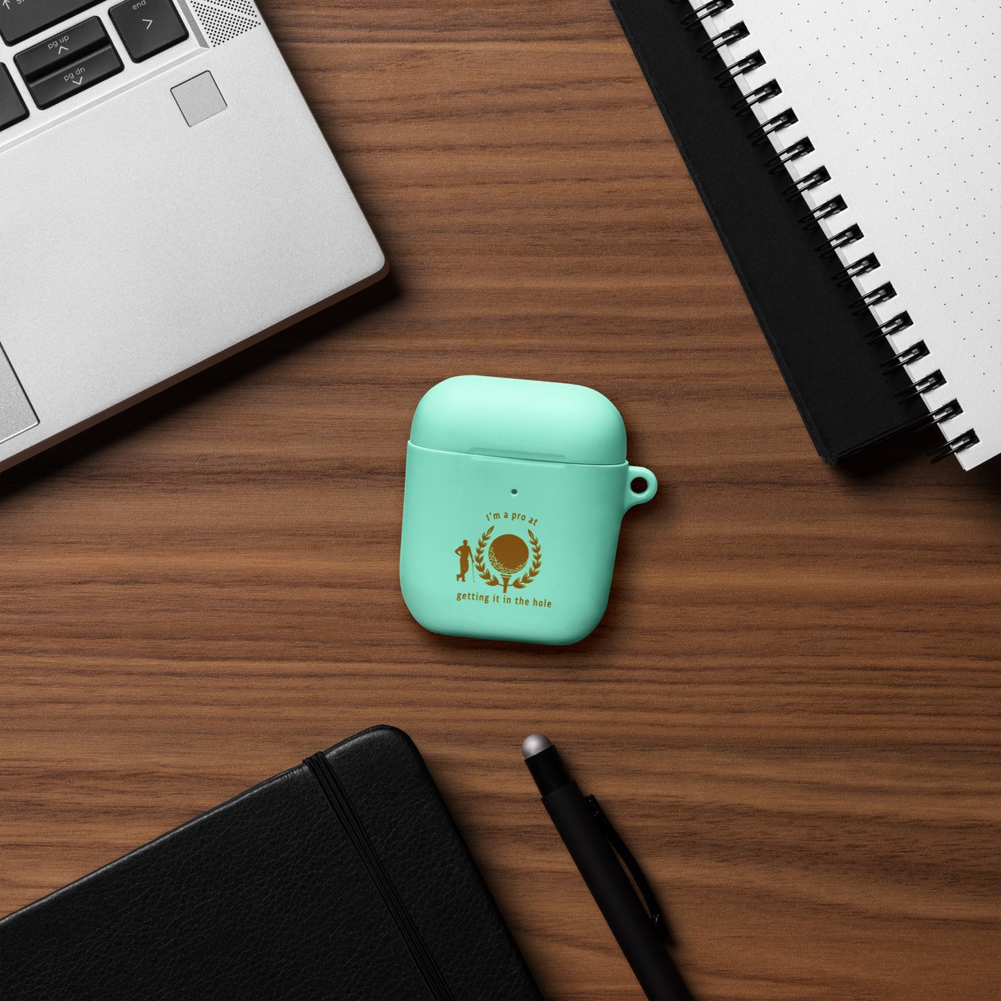 I'm a Pro at Getting It In the Hole Rubber Case for AirPods® by EraofInk