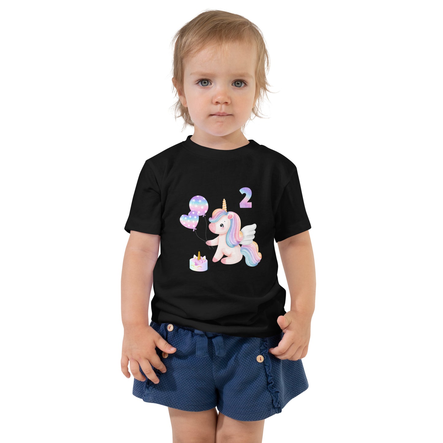 Unicorn 2nd Birthday Toddler Unisex Tee by EraofInk