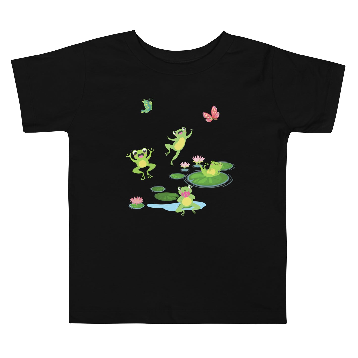 Cute Jumping Frogs Toddler Unisex Tee by EraofInk