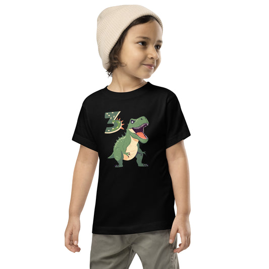 Toddler Dinosaur Tee for 3rd Birthday Dinosaur Tee for Boy Birthday by EraofInk