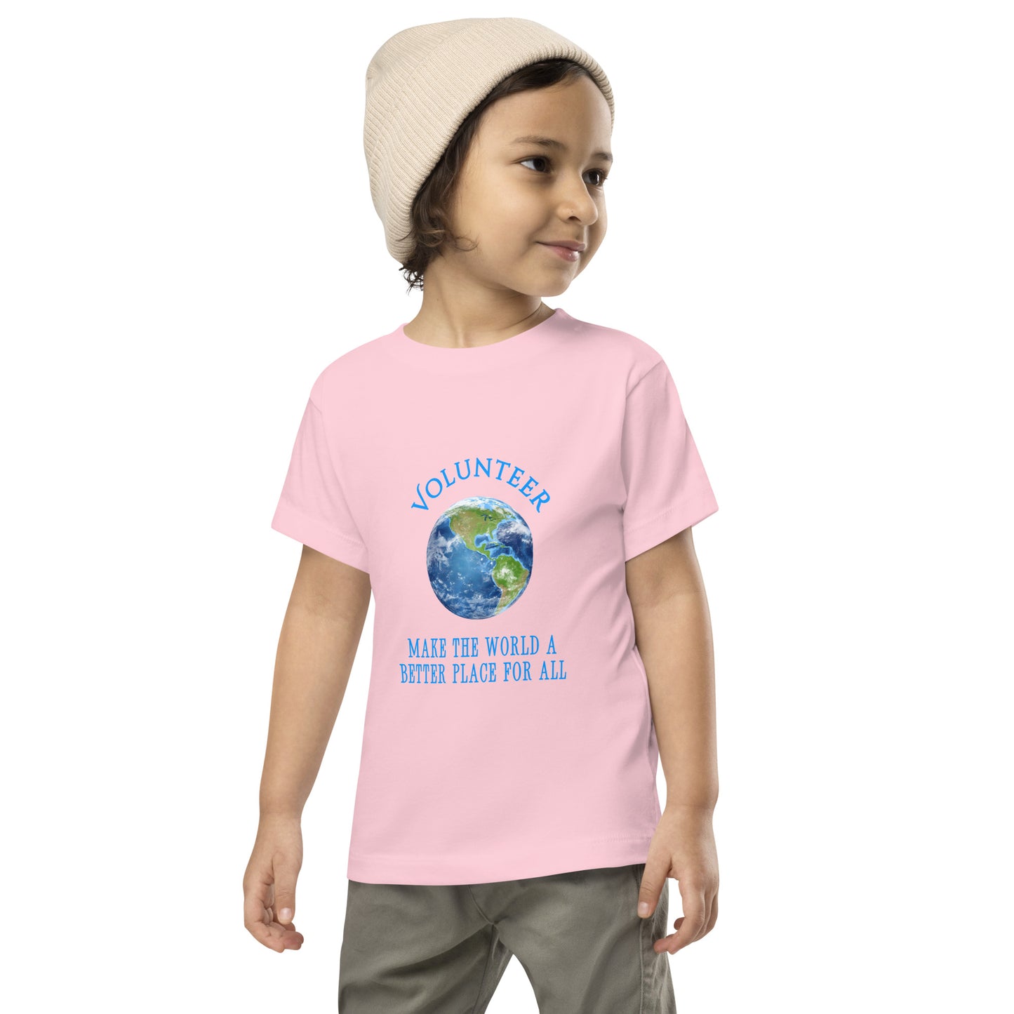 Volunteer Make the World a Better Place for all Toddler Unisex Short Sleeve Tee by EraofInk
