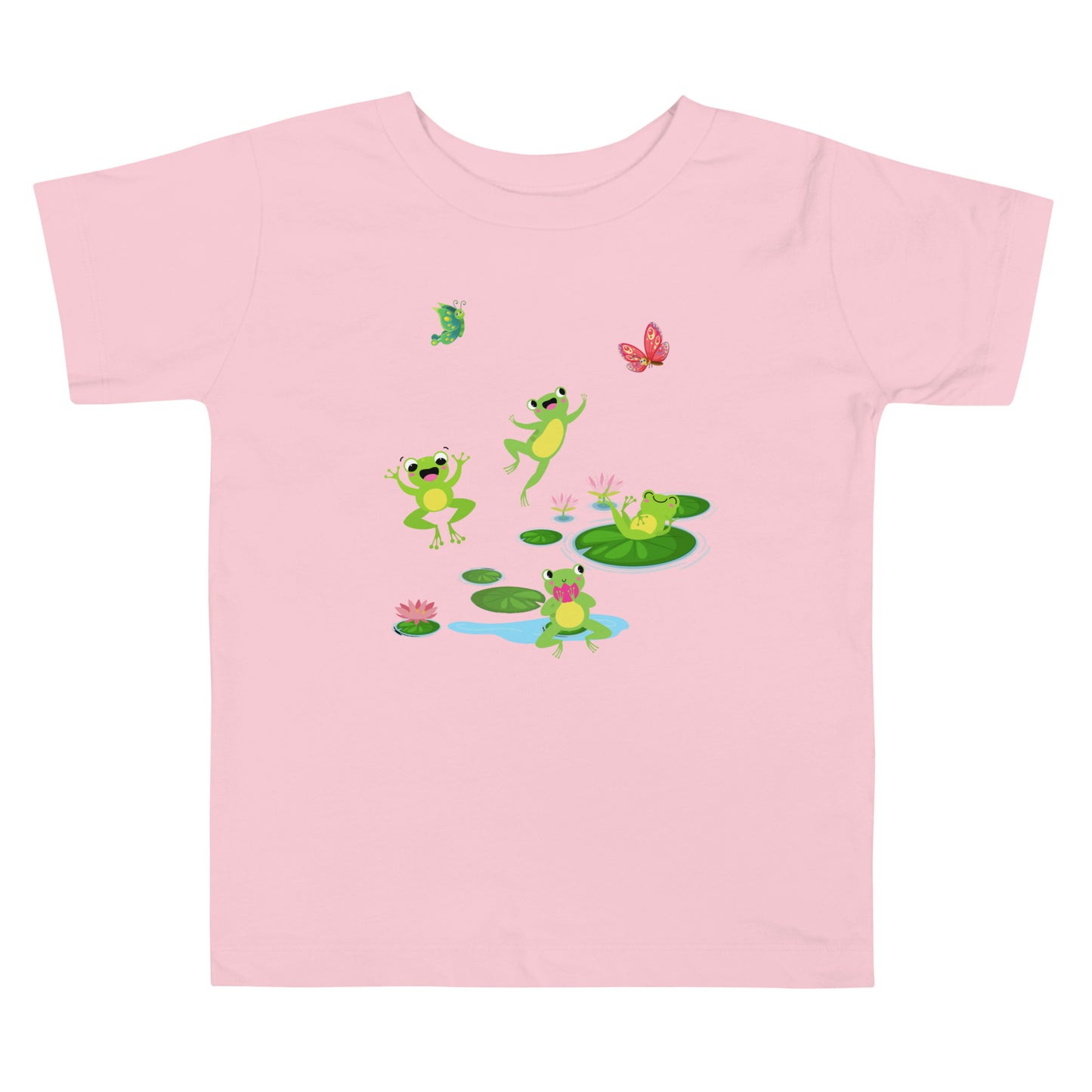 Cute Jumping Frogs Toddler Unisex Tee by EraofInk