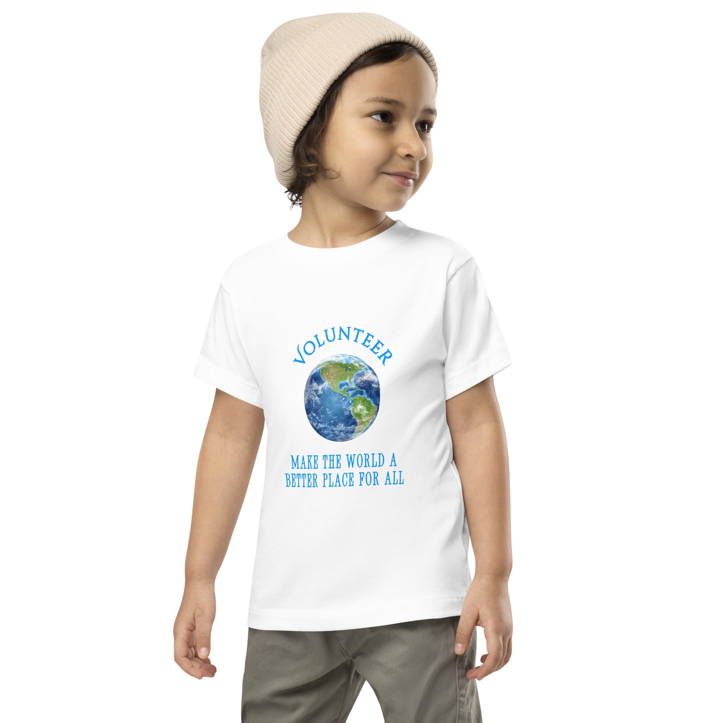 Volunteer Make the World a Better Place for all Toddler Unisex Short Sleeve Tee by EraofInk