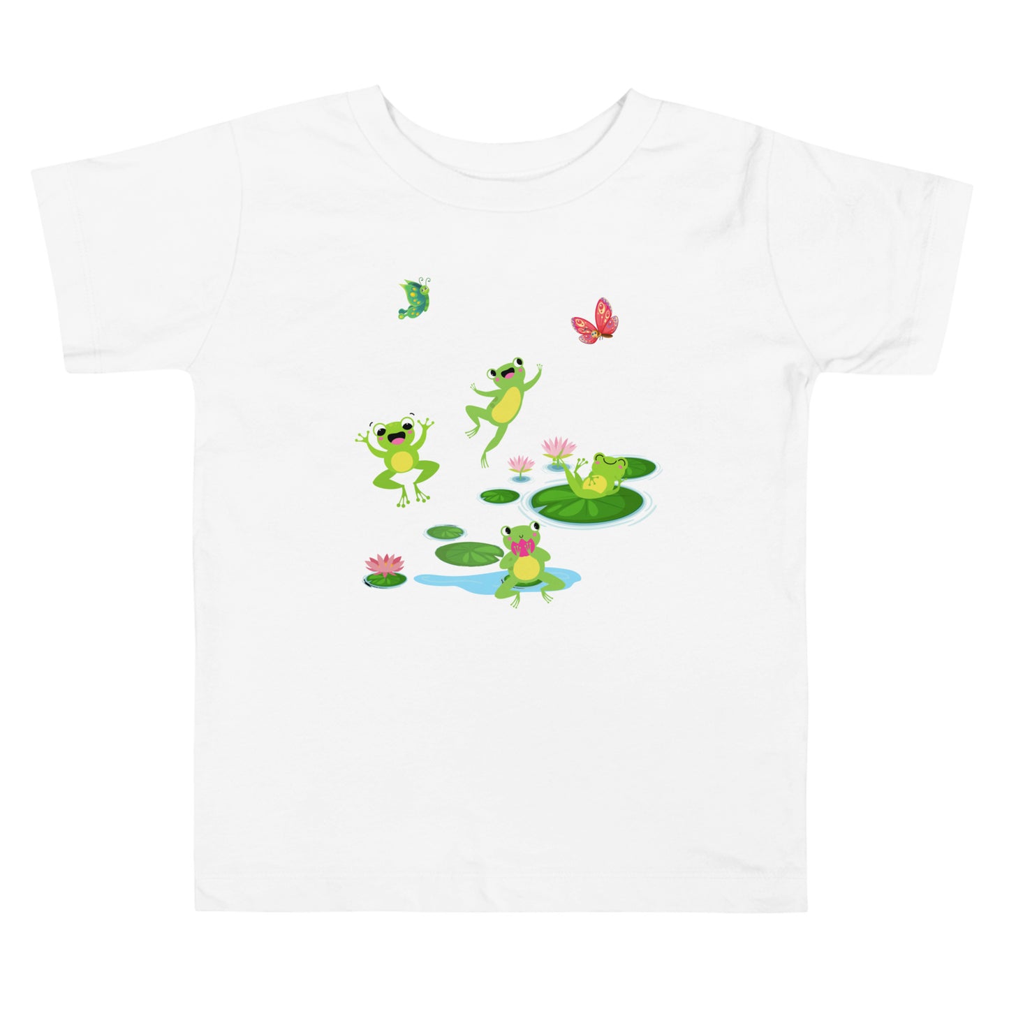 Cute Jumping Frogs Toddler Unisex Tee by EraofInk