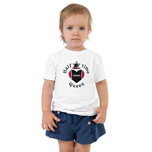 Halftime Queen Football Toddler Tee Cheer for Red & Black by EraofInk