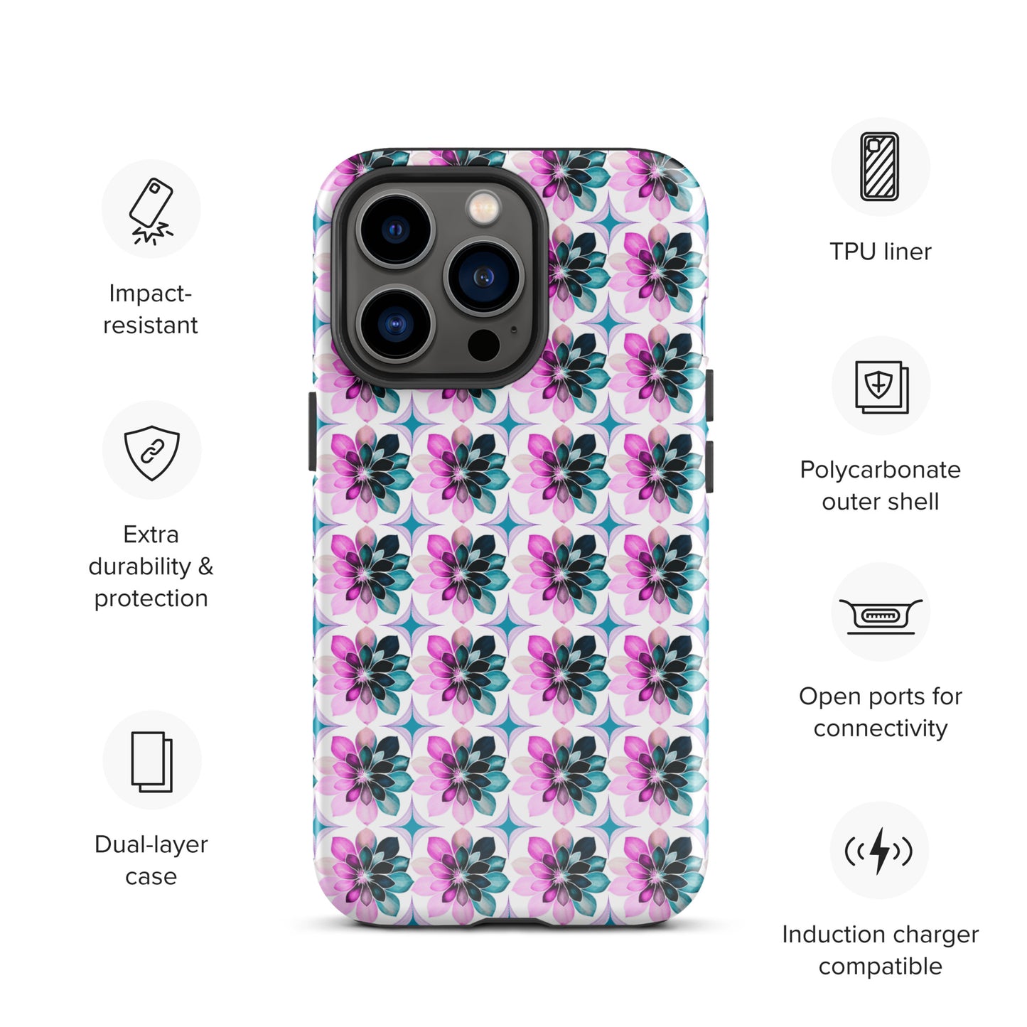 Bright Bursts Tough Case for iPhone® by EraofInk