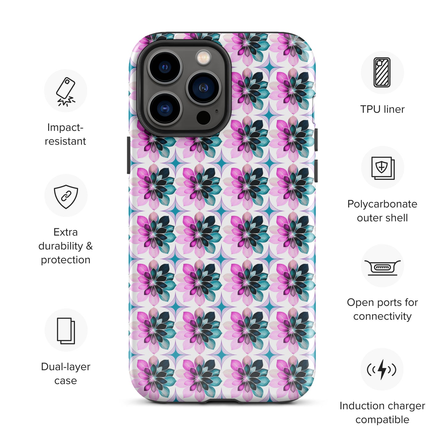 Bright Bursts Tough Case for iPhone® by EraofInk