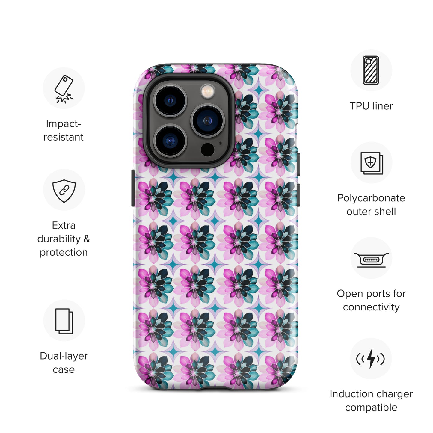 Bright Bursts Tough Case for iPhone® by EraofInk