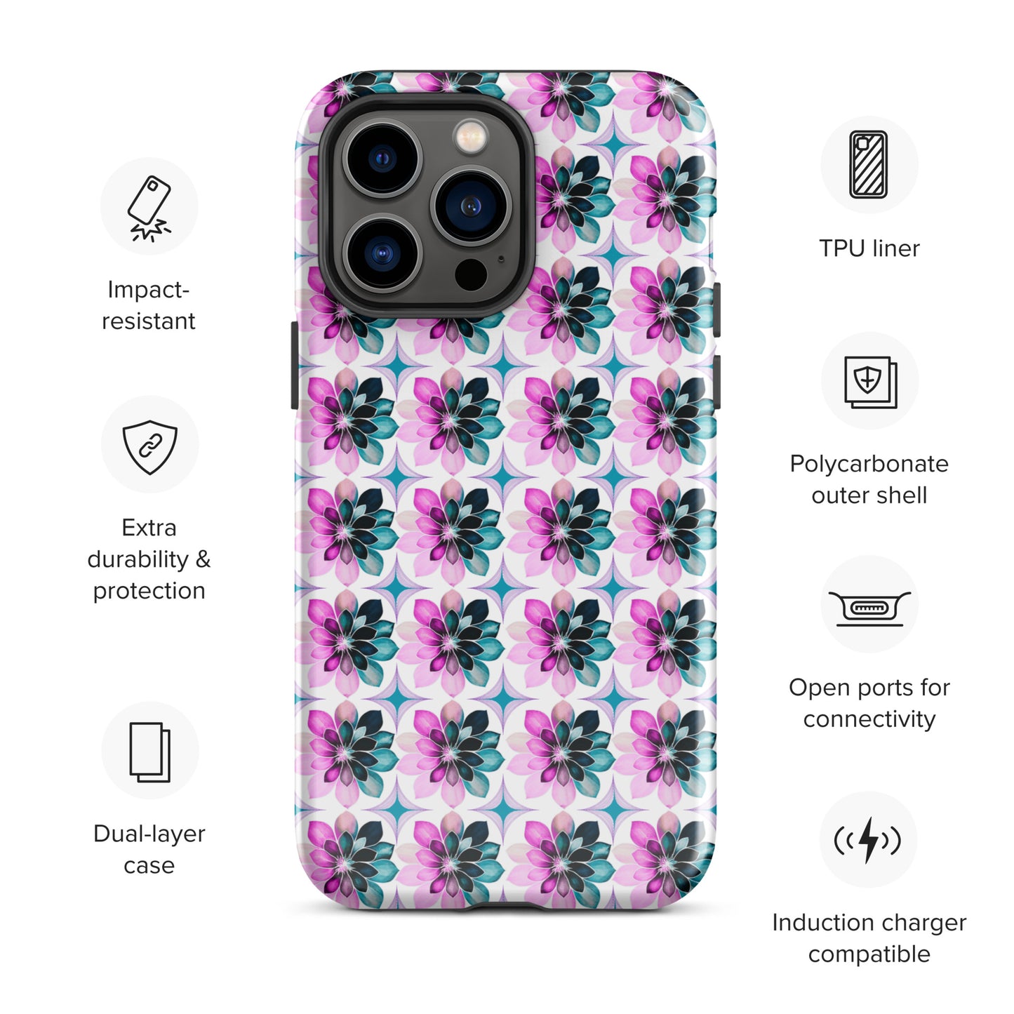 Bright Bursts Tough Case for iPhone® by EraofInk