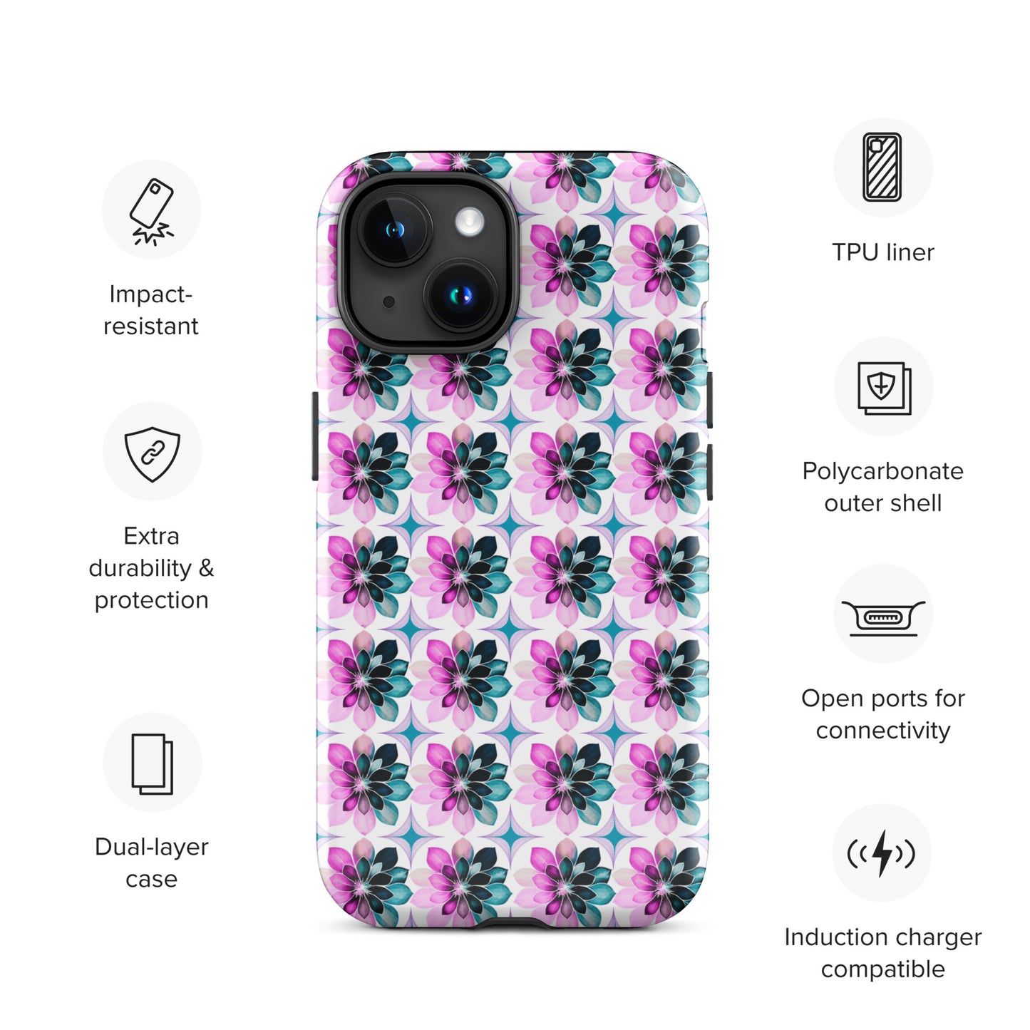 Bright Bursts Tough Case for iPhone® by EraofInk