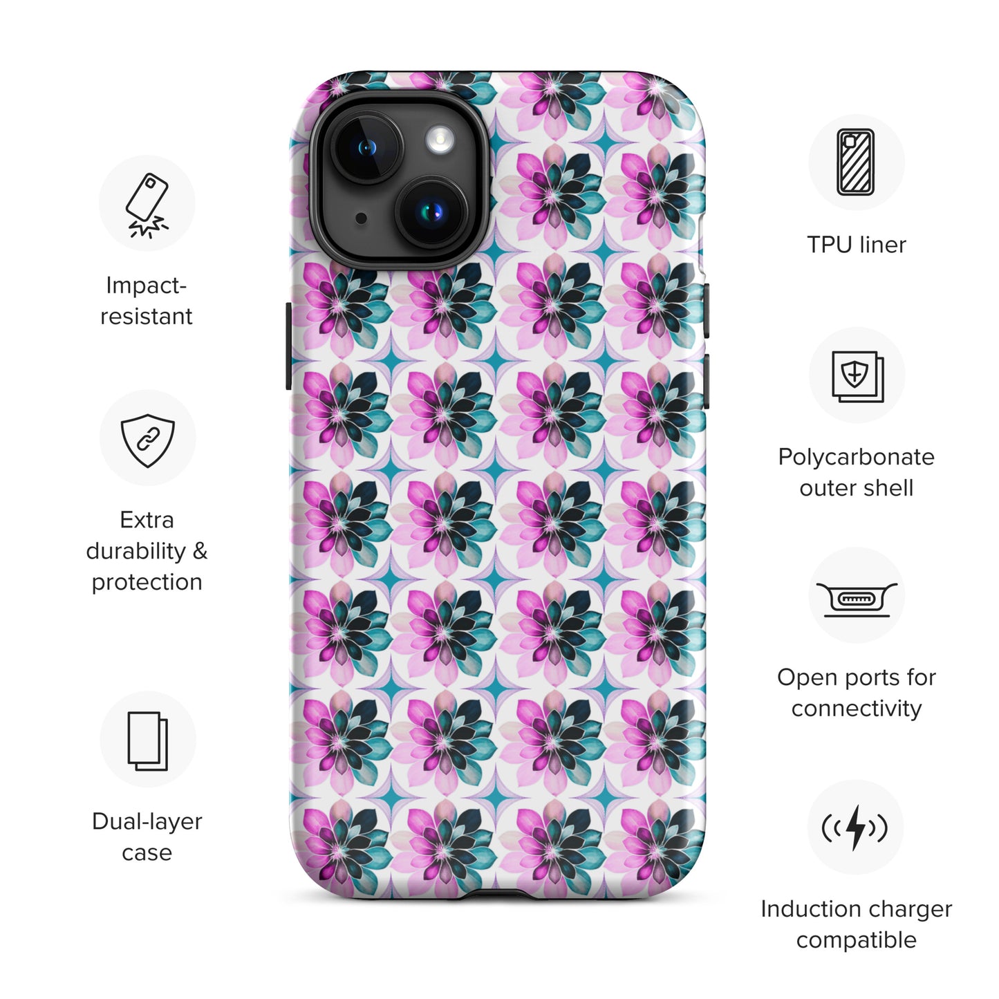 Bright Bursts Tough Case for iPhone® by EraofInk