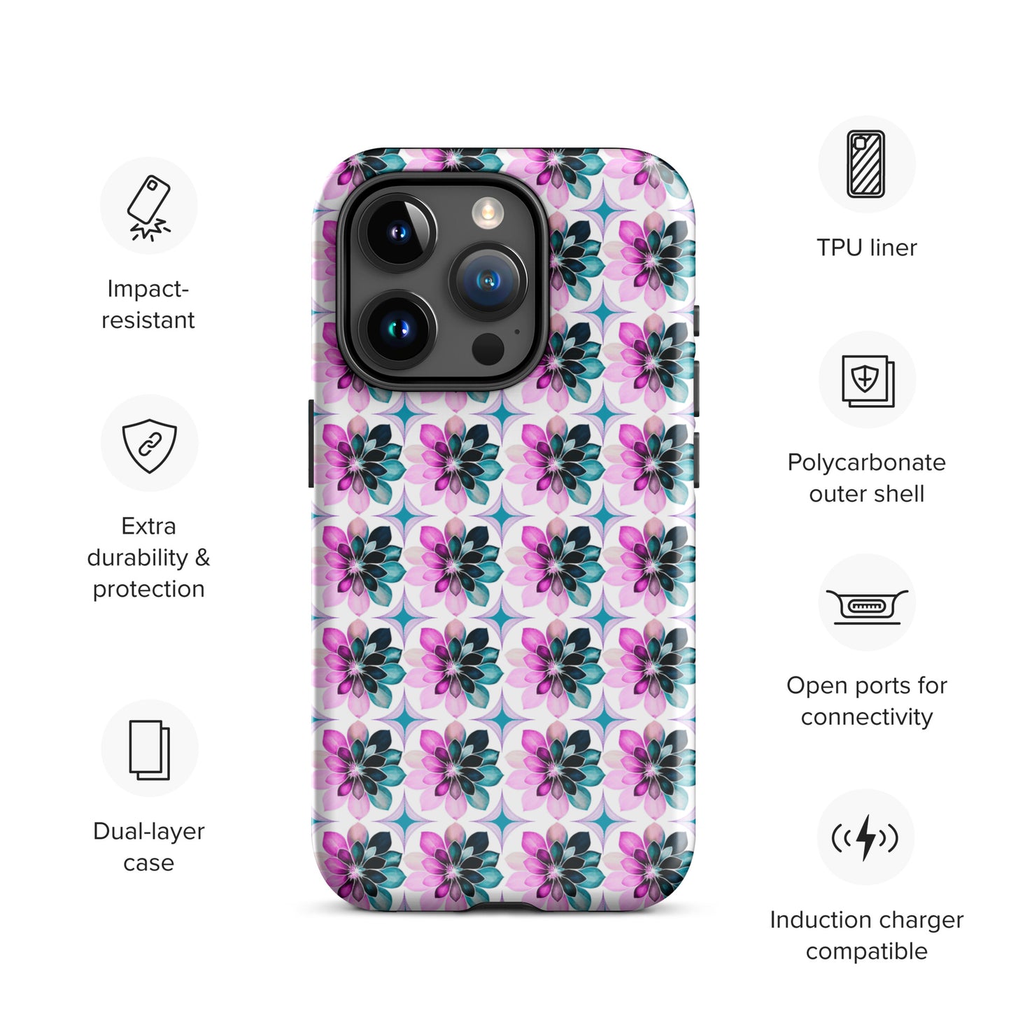 Bright Bursts Tough Case for iPhone® by EraofInk