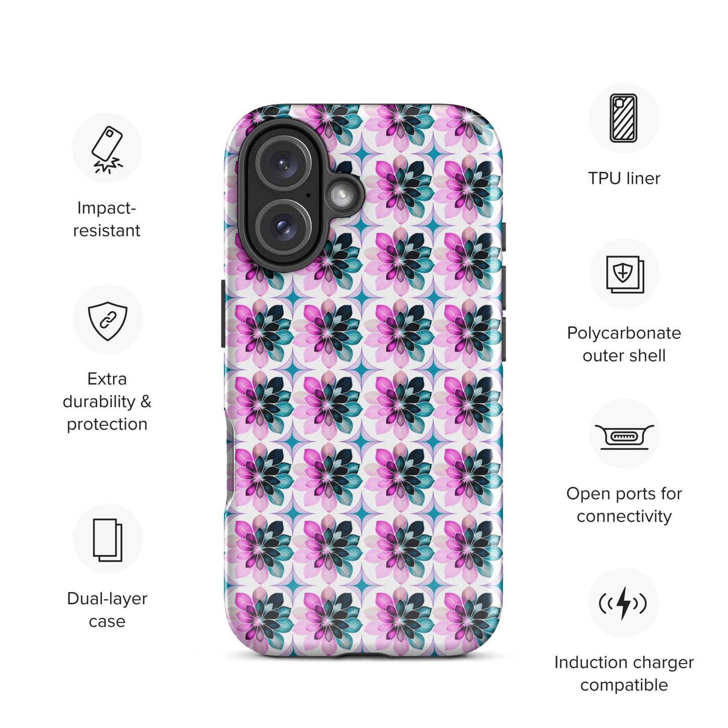 Bright Bursts Tough Case for iPhone® by EraofInk