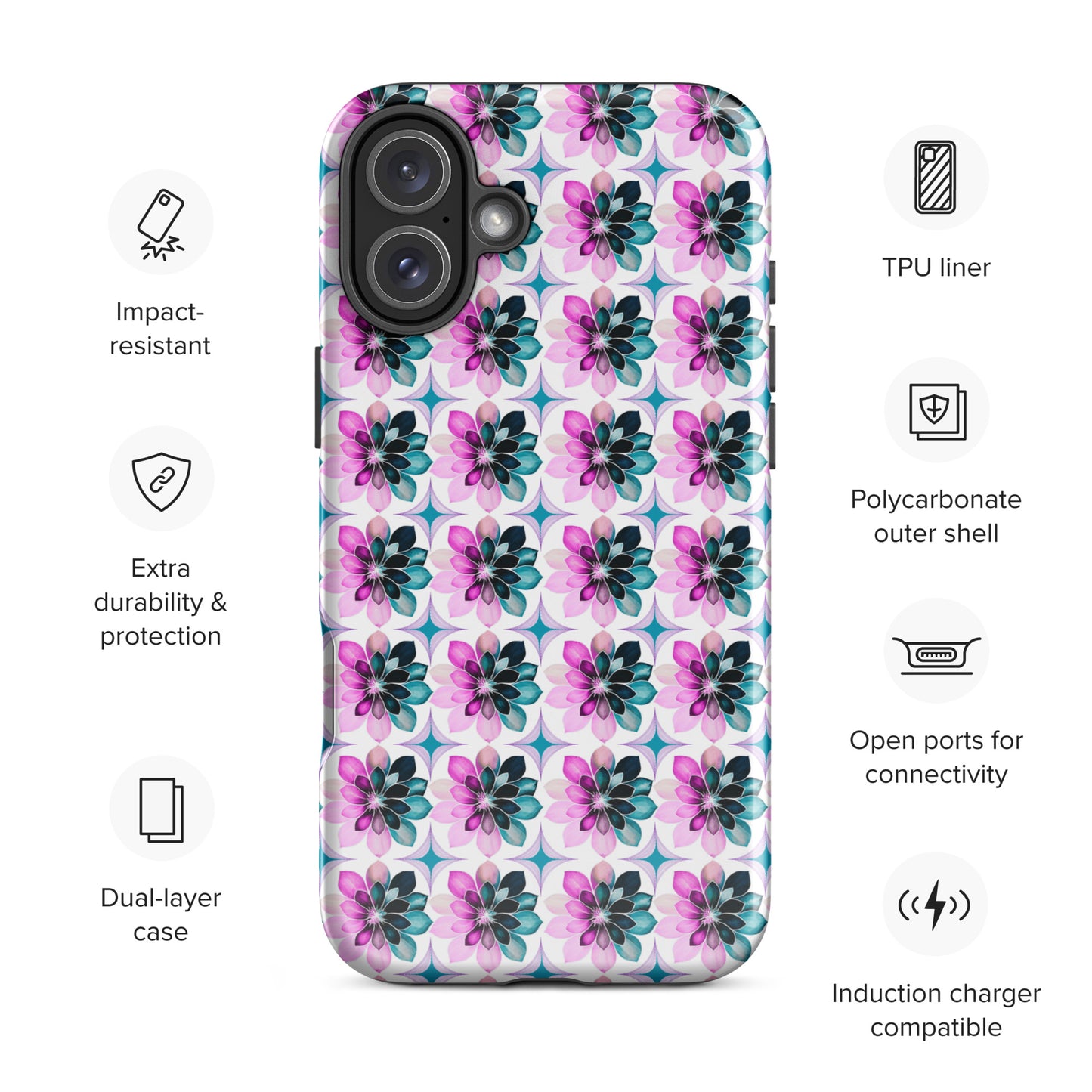 Bright Bursts Tough Case for iPhone® by EraofInk